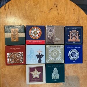 2007-2016 Collection of Texas Capitol Ornaments